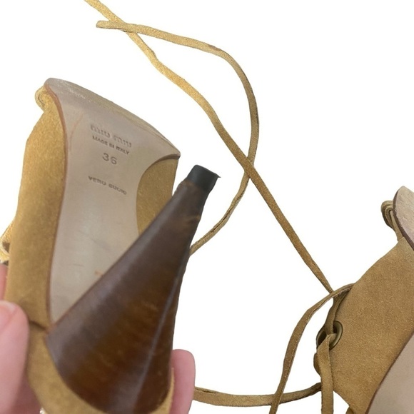 Mui Mui Strappy Suede Heeled Sandals Sz 35 (US Size 5 via chart) - Picture 6 of 10
